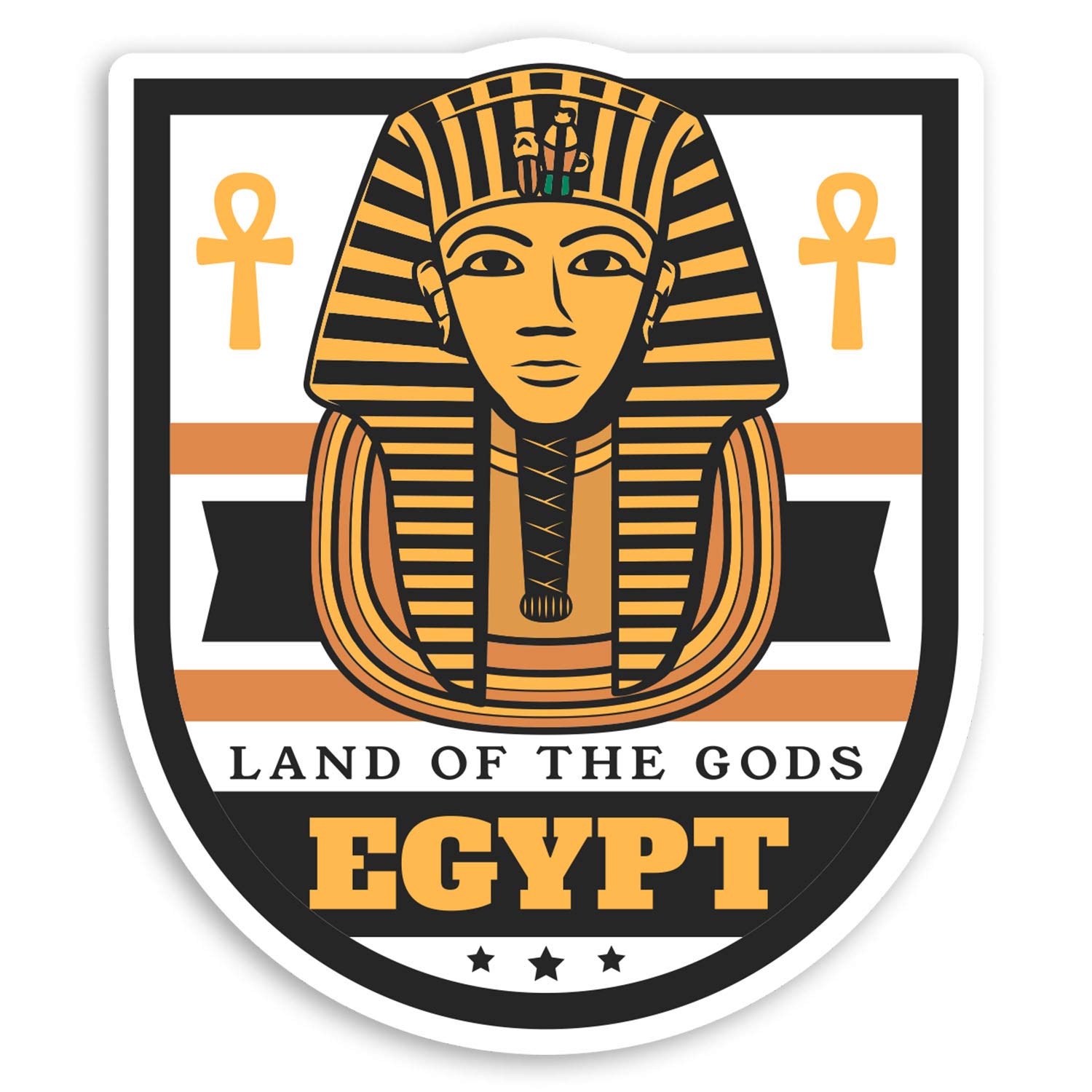2 x 10cm Egyptian Pharaoh Vinyl Stickers - Egypt Travel Sticker Luggage #20705 (10cm Tall)