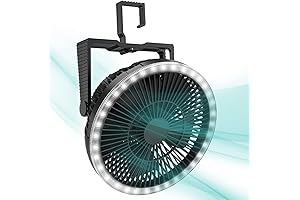 COMLIFE Battery-Powered Portable Camping Fan with LED Lantern for Tent