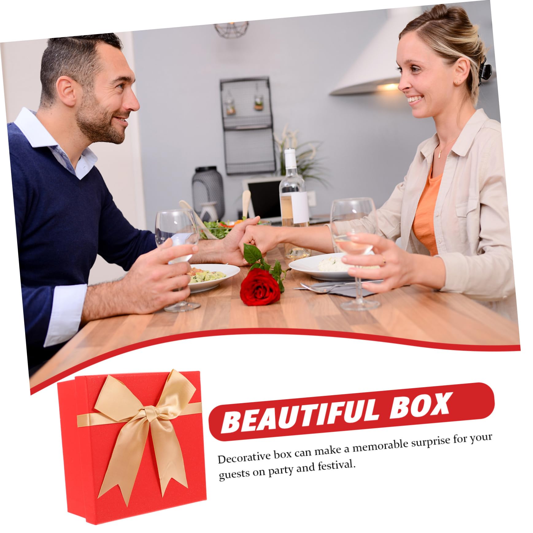 Ipetboom 5 Stück Rote Dekorative für Hochzeiten Kleine Geschenkverpackung aus Karton für Partys Geburtstage und Besondere Anlässe für Geldgeschenke und Süßigkeiten