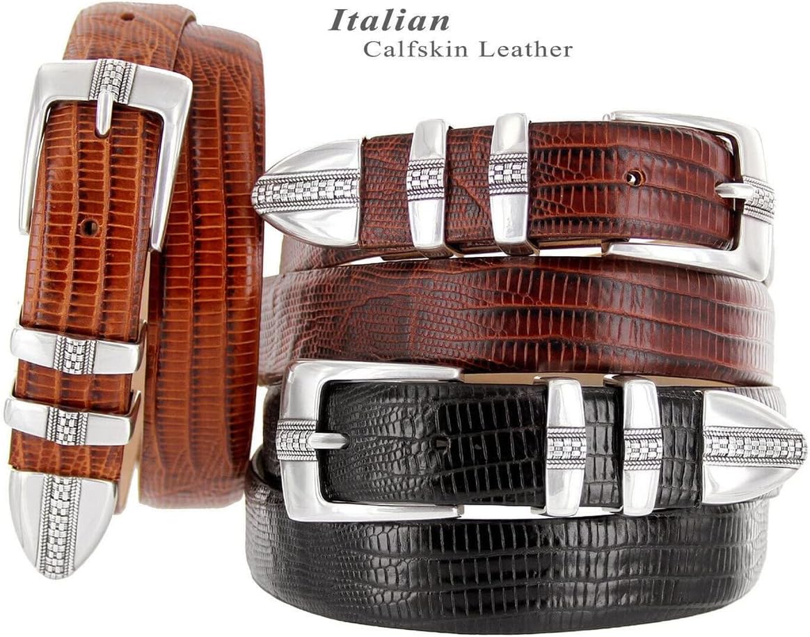S5825 Genuine Full-Grain Cowhide Leather Designer Golf Dress Belt 1-1/8"(30mm) Wide - Image 4
