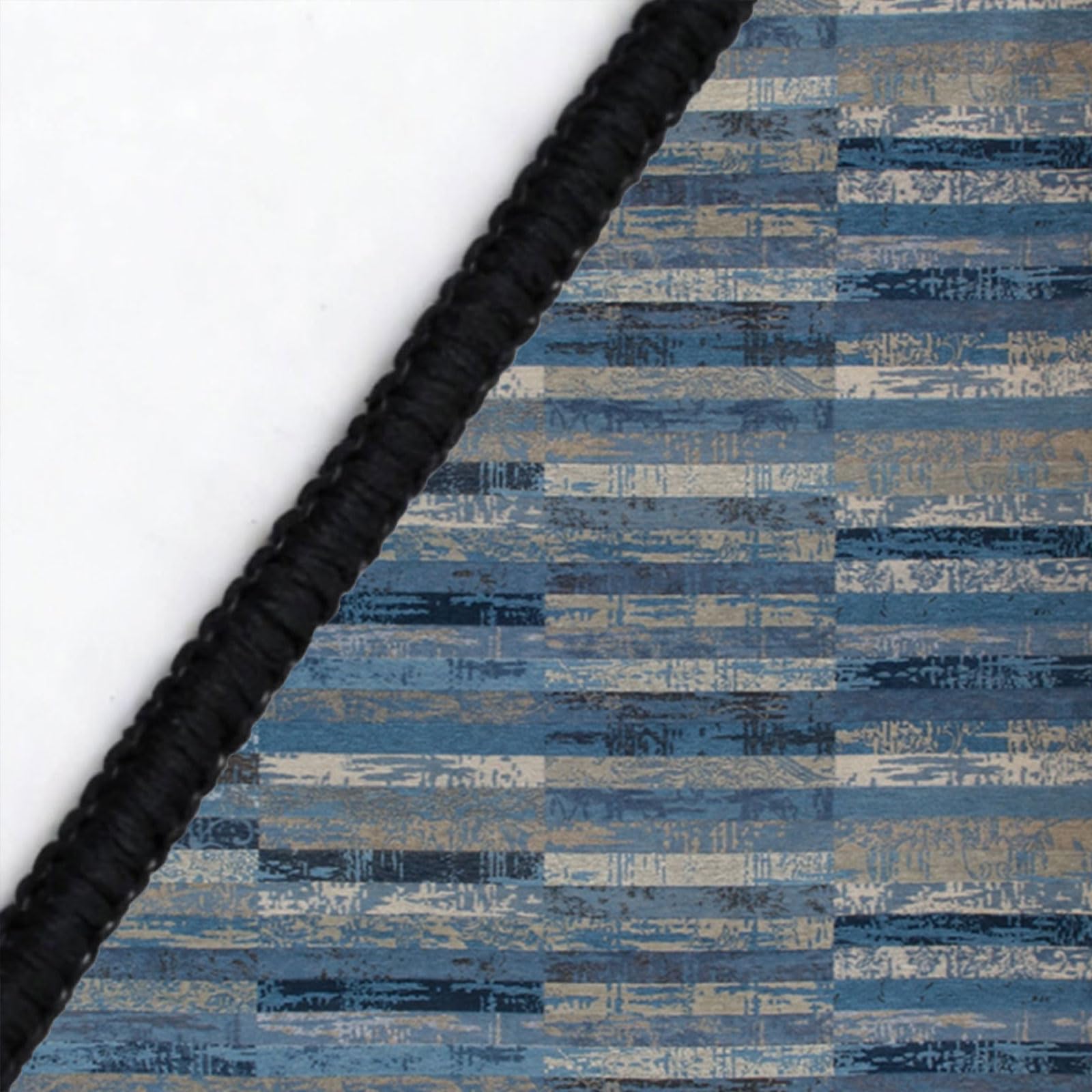 Teppich Läufer 50 x 250 cm rutschfest Waschbar Schmutzfangmatte Anpassbar, Modern, Kurzflor, Weich für Küche, Flur, Wohnraum Büro, E