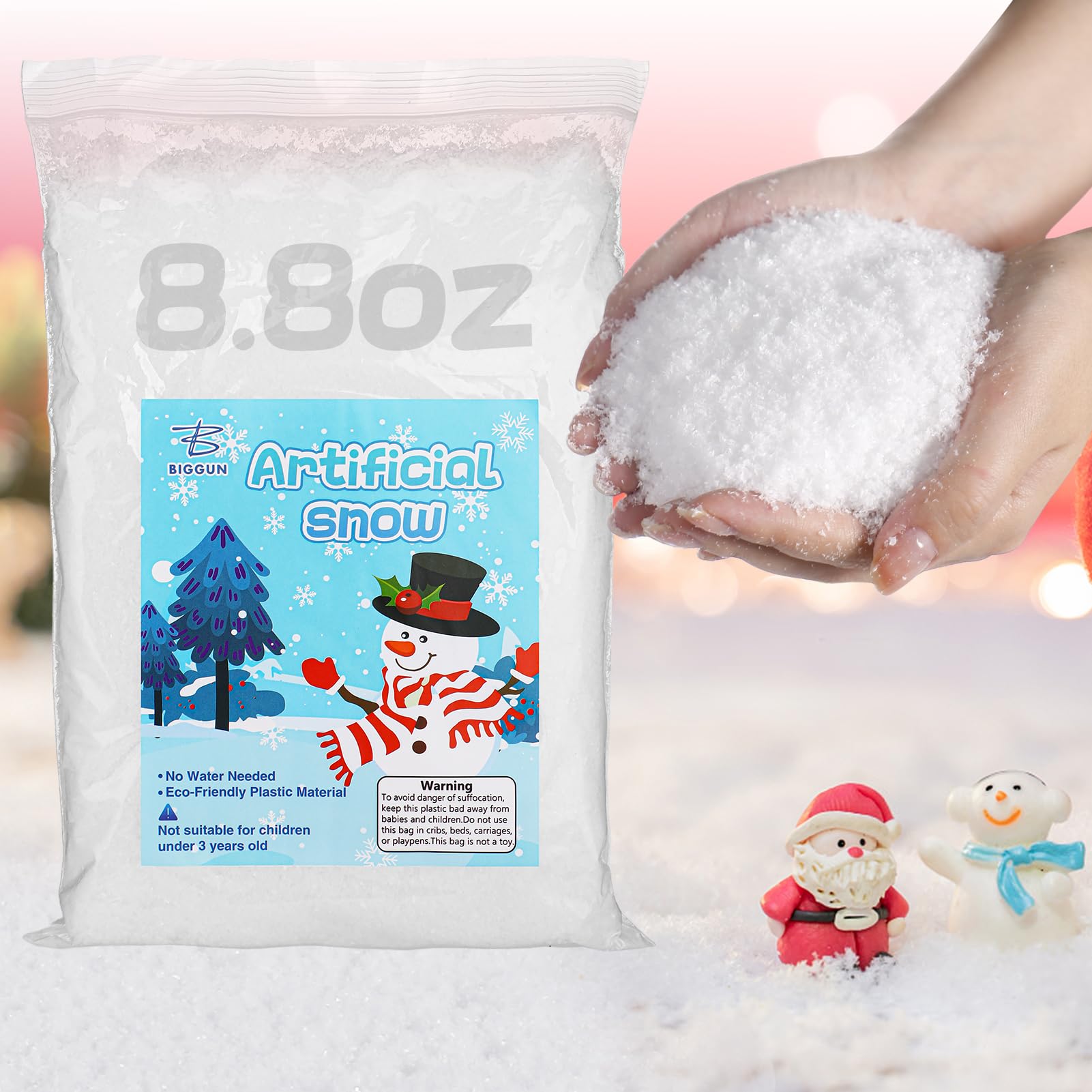Amazon.com: Biggun 8.8 Oz Water-Free Fake Snow Christmas Village