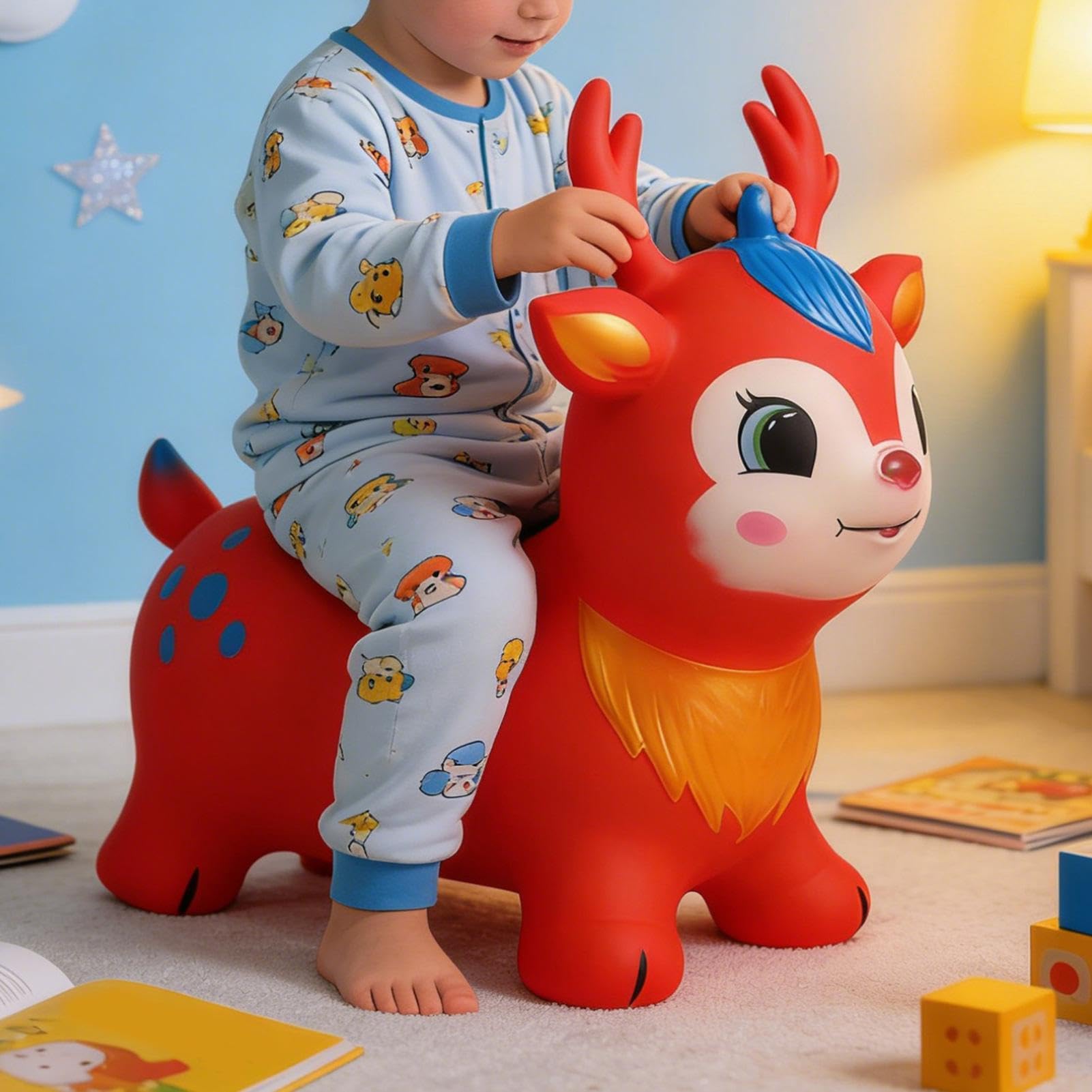 Animal Saltarín Caballo Saltador de Goma para Niños
