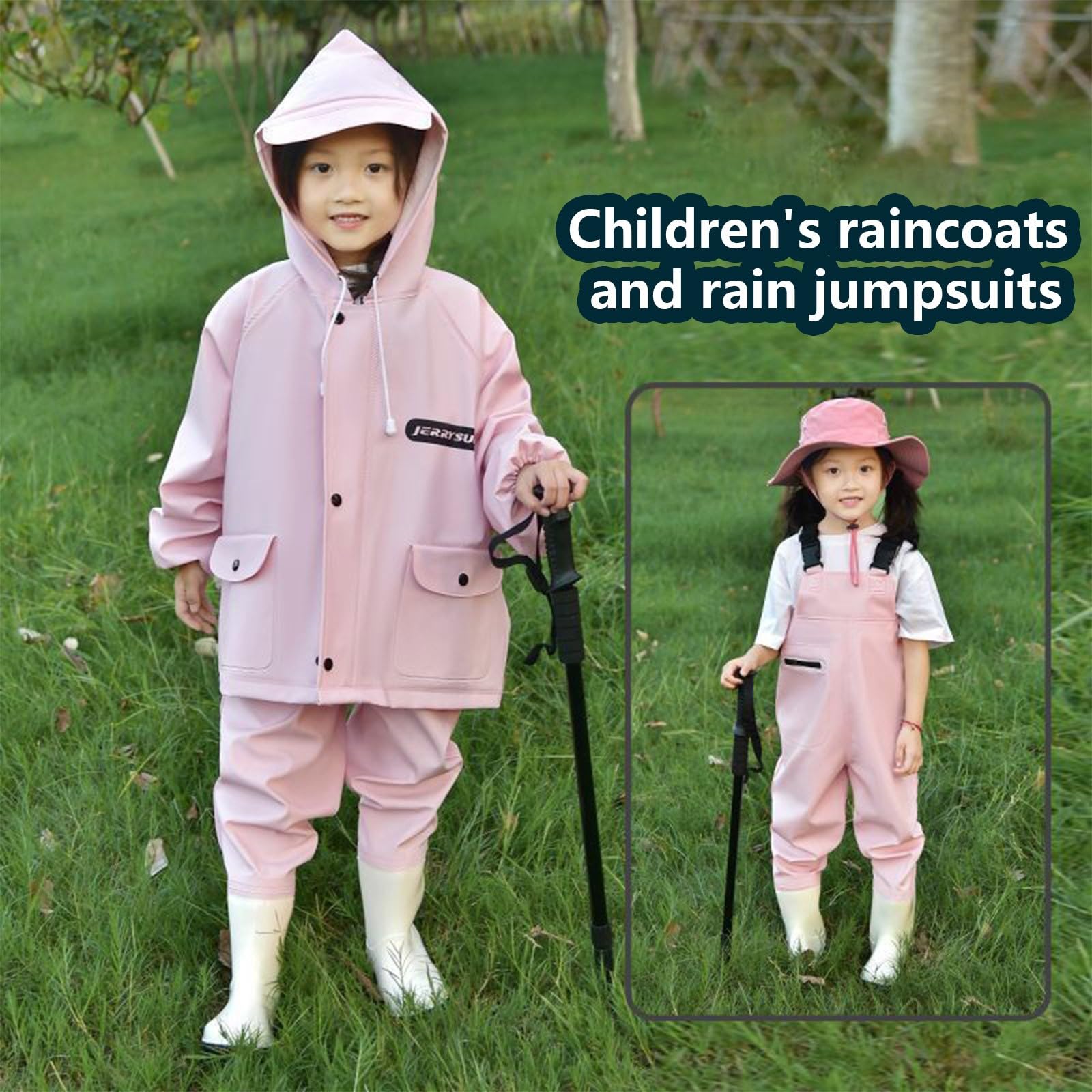 Regenhose Kinder Regenlatzhose Matschhose Jungen Wasserdichte Outdoorhose Mädchen Träger Atmungsaktiv Winddicht Atmungsaktiv Ungefüttert Unisex Wanderhose Wathose