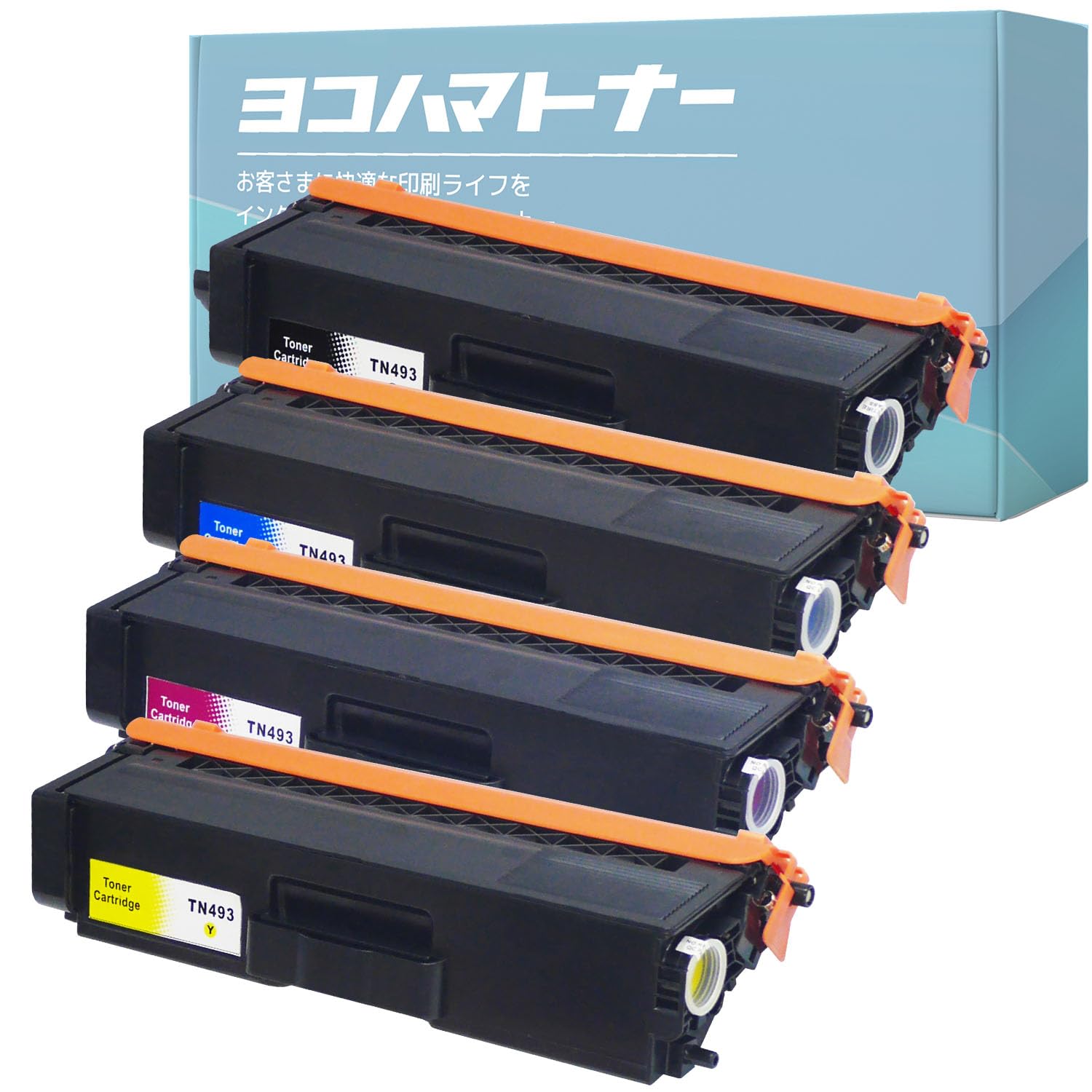 Amazon.co.jp: 【横トナ】 ブラザー(brother) 用 TN-493 4色セット 大  