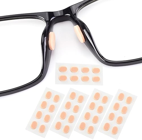 20 pares de almohadillas para la nariz para lentes, almohadillas de espuma suave, autoadhesivas, antideslizantes, almohadillas de nariz de espuma