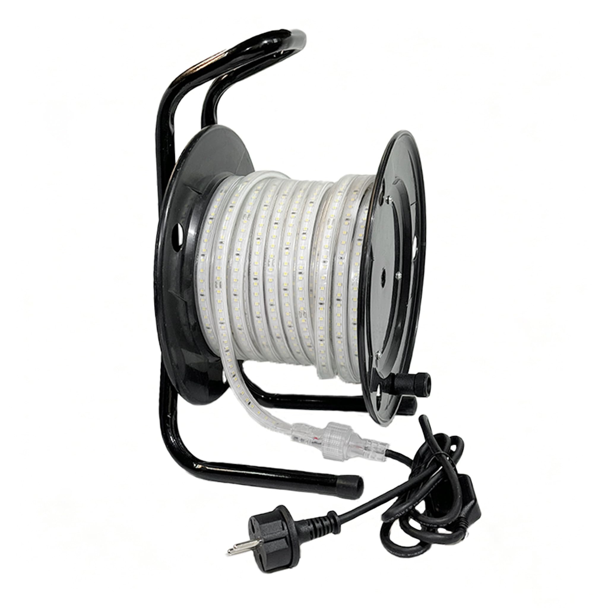 Striscia LED 10 metri,90W,11.000lm,6500K,IP54,Faretto led da,Espandibile fino a 70 metri,Scale interne,Garage,Giardino,Architettura(con avvolgicavo)