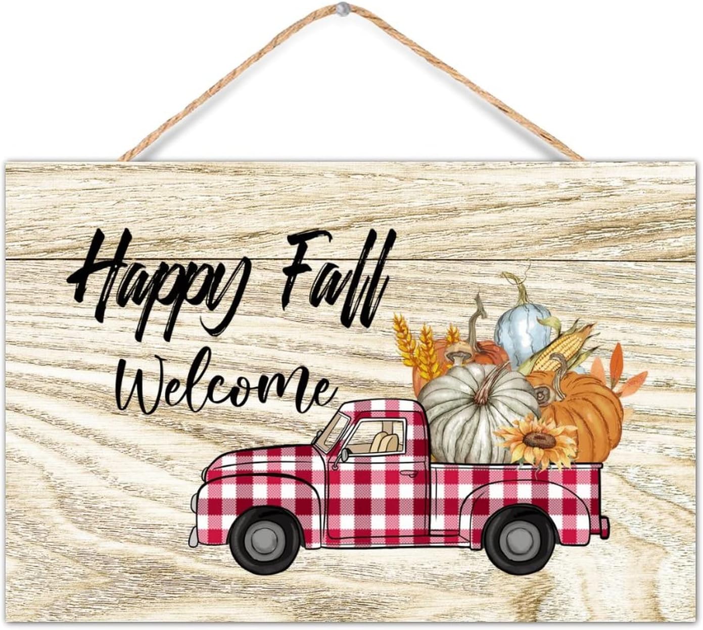 NABRAND Pumpkin Art Wooden Sign Autumn Decor Wooden Sign Farmhouse