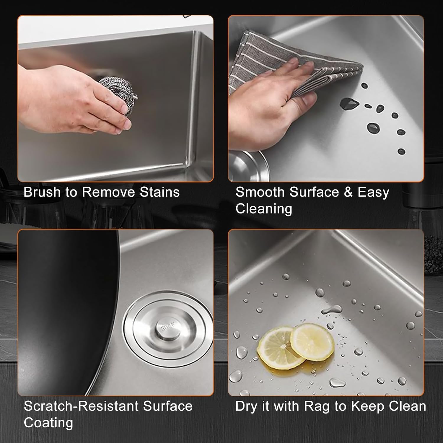 30-inch Single Bowl Workstation Kitchen Sink, Drop-in/Top-Mount Stainless Steel with Nano Coating & Basket Strainer, 30"x18"