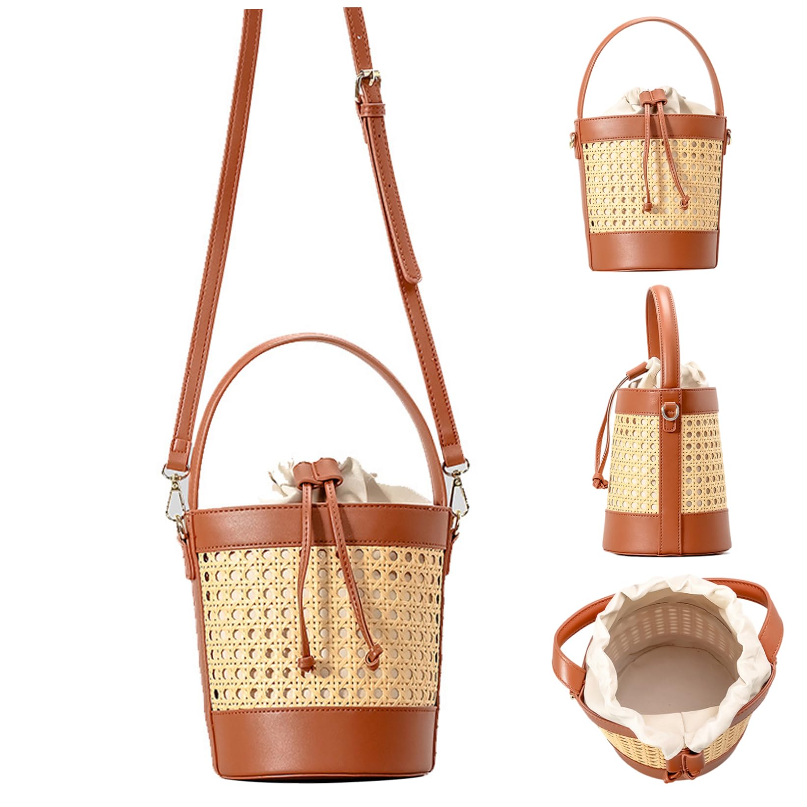 Sac de plage en paille pour femme idéal pour voyages et vacances