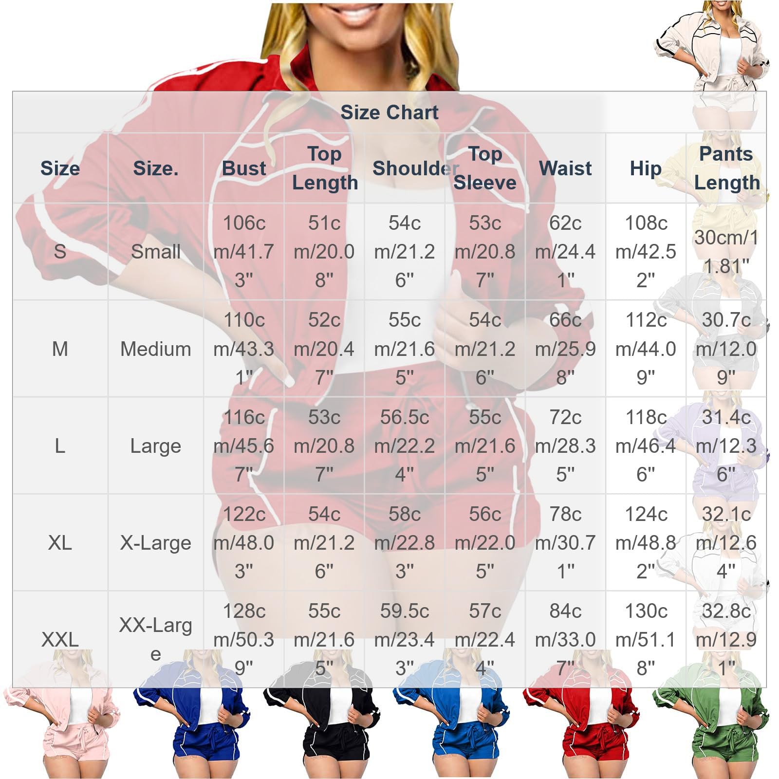 Conjunto deportivo de 2 piezas para mujer, impermeable, con cremallera, manga larga, pantalones cortos con cintura elástica, casual, holgado, para yoga, entrenamiento, deportes, ligero, conjunto