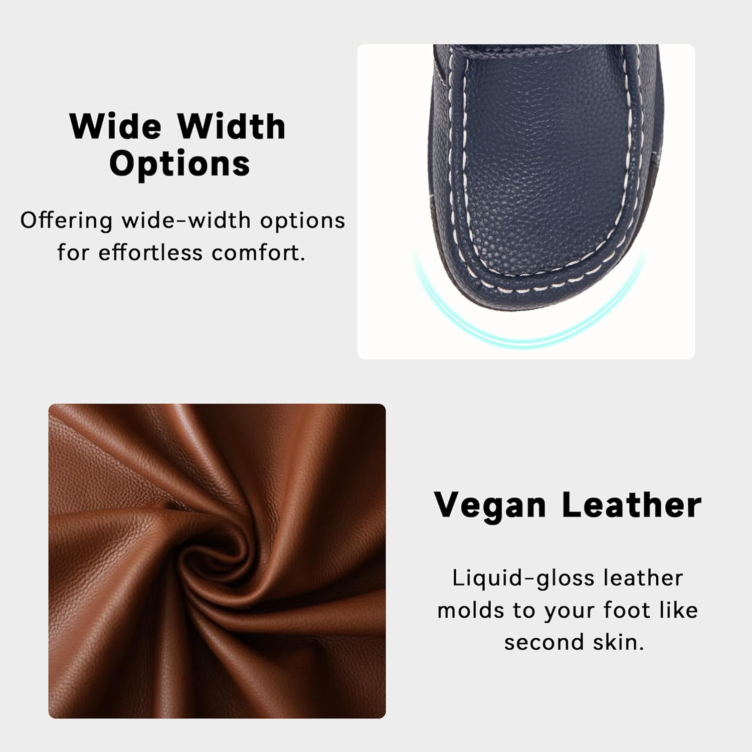 Women's Platform Slip-on Loafers Casual Lace-up Comfortable Daily Leather Oxford Shoes - Image 3