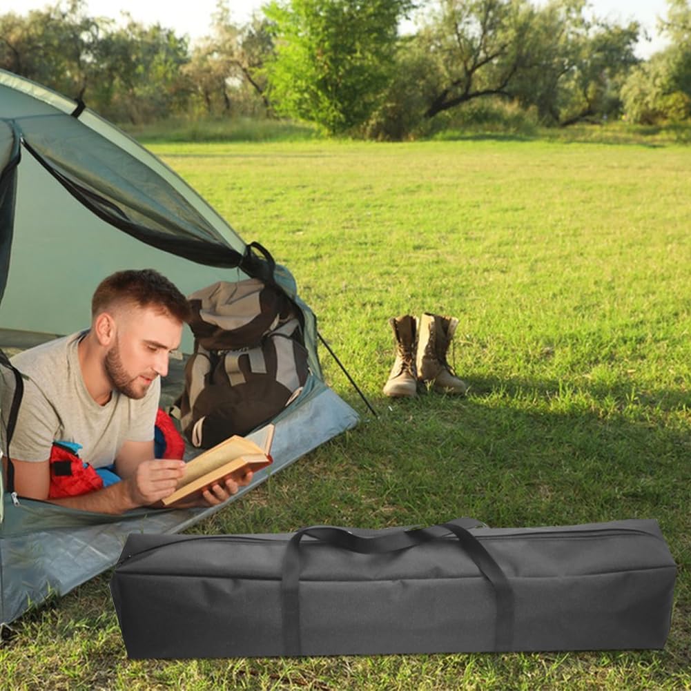 Borsa multifunzione per aste da tenda, borse portatili e tripod, 150 x 20 cm, robusta custodia da campeggio, Nero