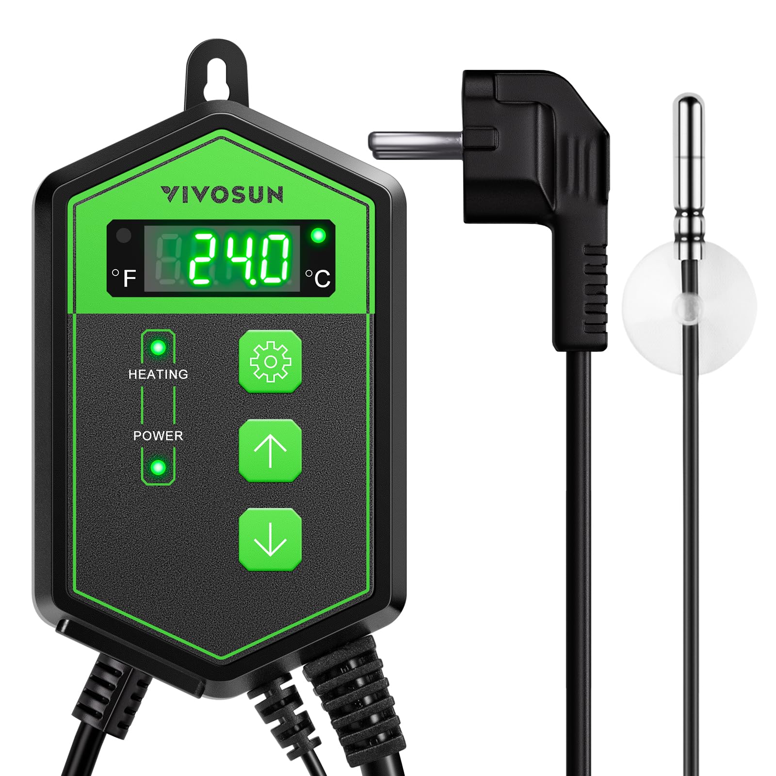 VIVOSUN Digitaler Heizmatten-Thermostat-Controller, 5-42°C, 1000W für Reptilien, Setzlinge, Keimung, Inkubation und Fermentation