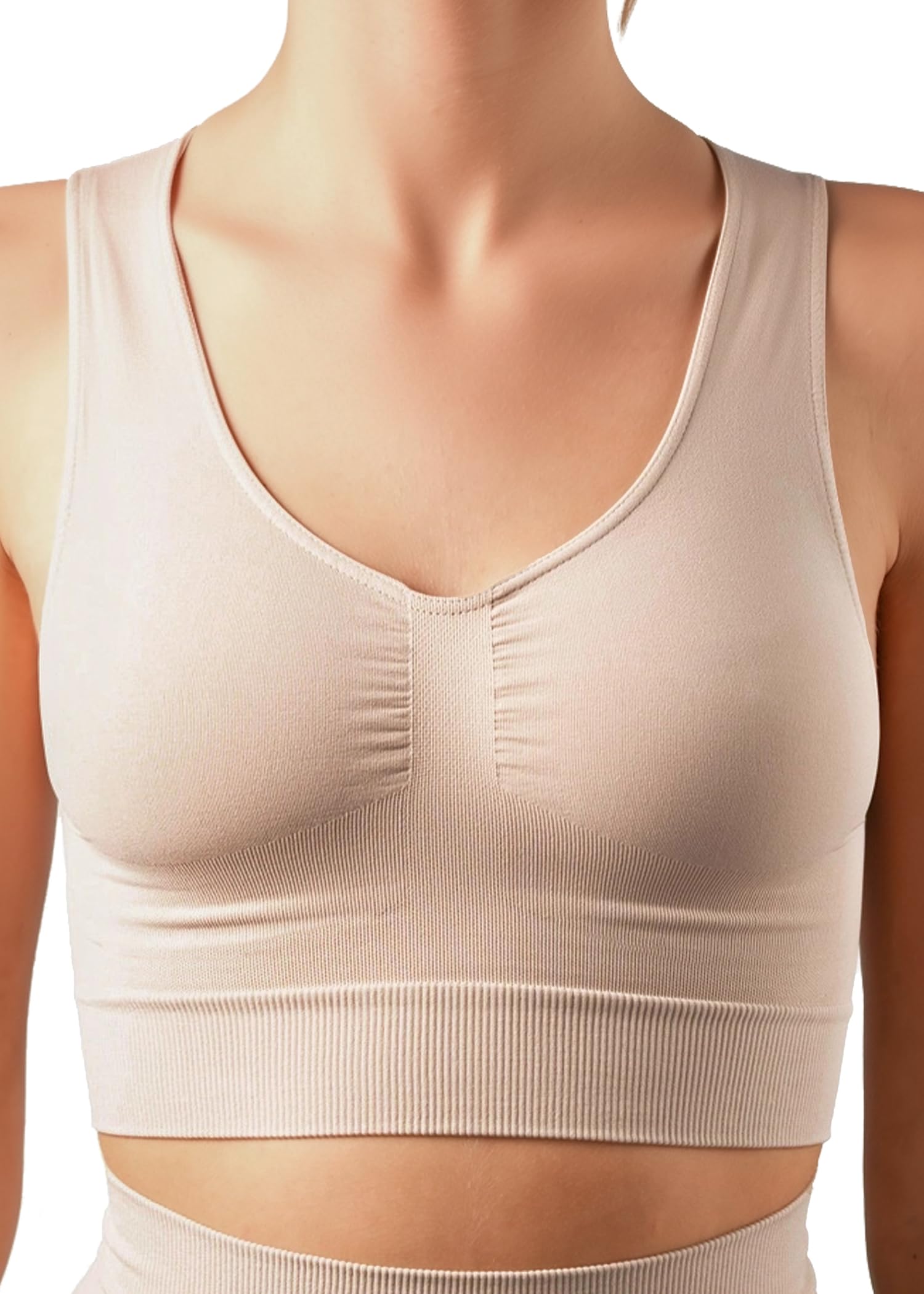 SLIMCELL Soutien Gorge sans Armature Sculptant – Brassière Femme Massant, Bralette en Microfibre Confort, Soutiens-Gorge Femme sans Couture, Lingerie Douce, Maintien Naturel - Made in Italy