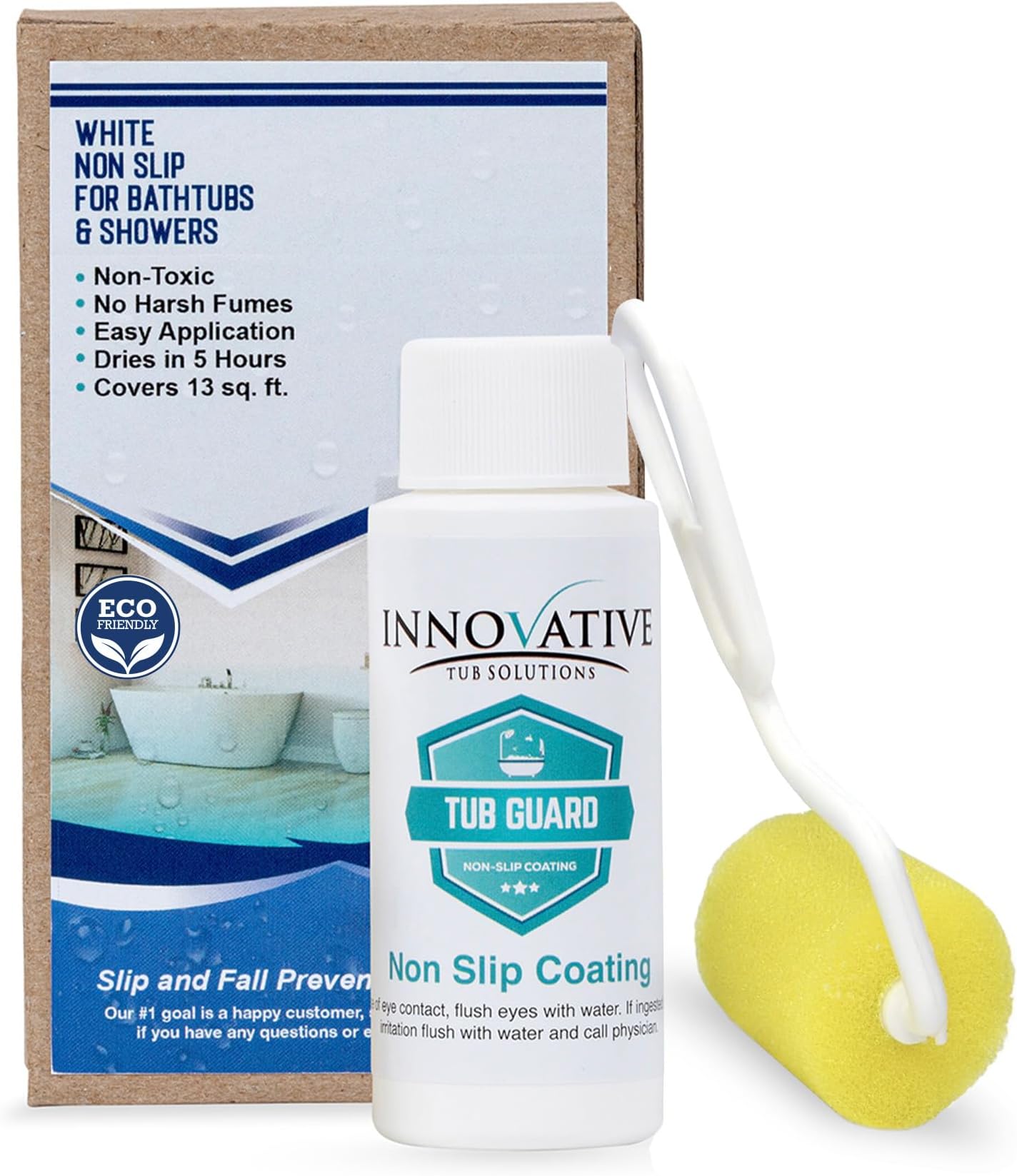 Tub Guard Anti Slip Shower and Tub Grip Coating - Environmentally Friendly Fast Drying - White