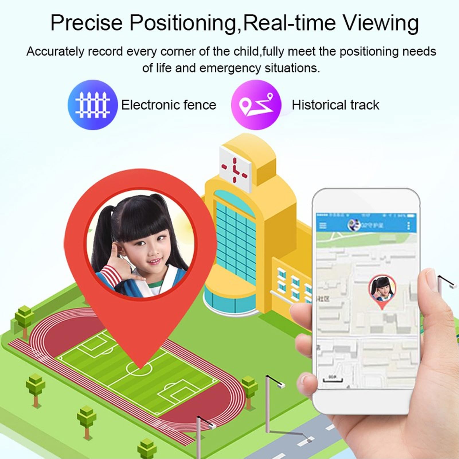 Smart Watches for Kids, 1.44 Inch Colors Touch Screen Waterproof Phone Watch with SOS, GPS Tracker, Two-Way Call, Voice Chat, LBS Positioning, Games, (Blue