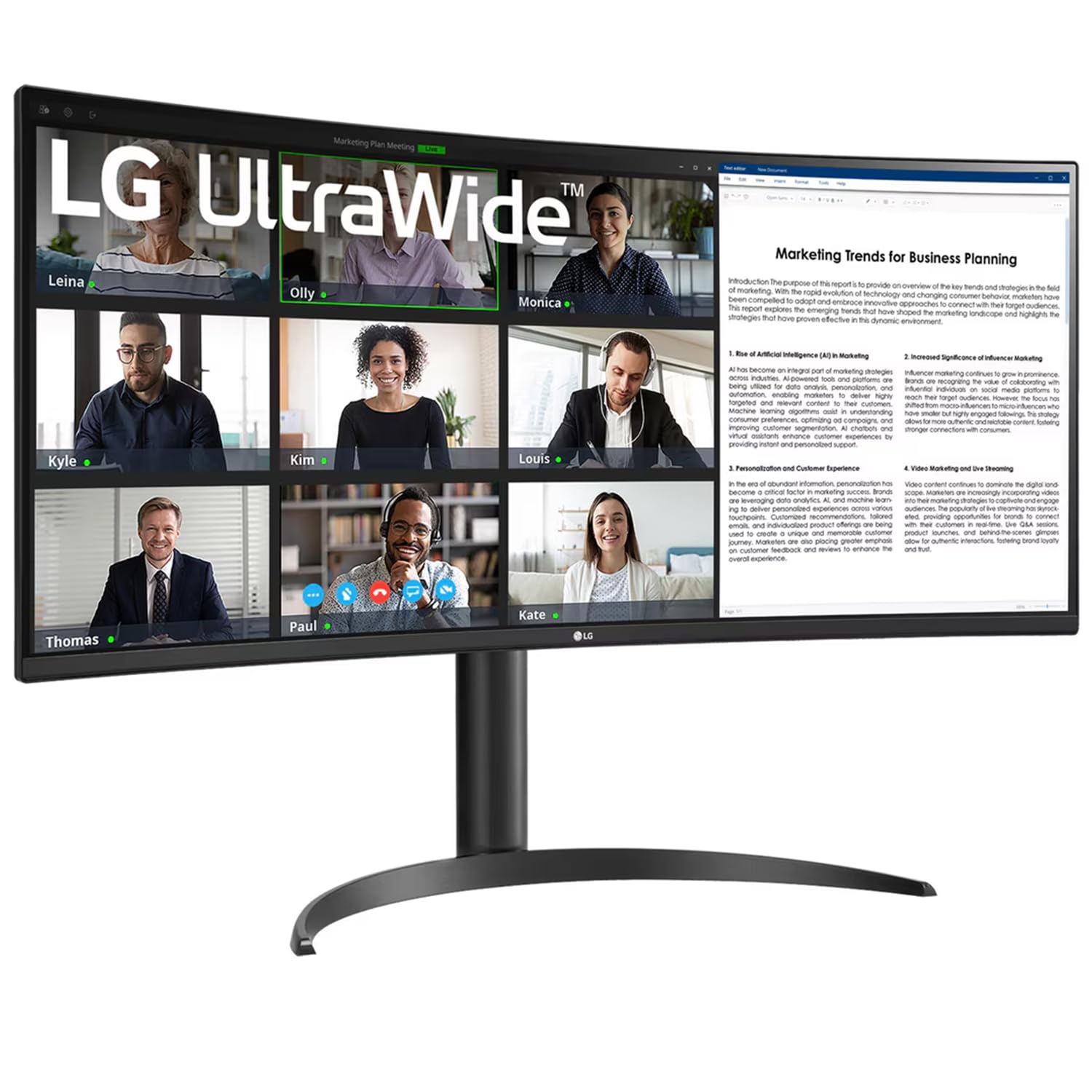 LG ウルトラワイドモニター 34WR55QC-B LG 34WR55QC (34 inch) 21:9 WQHD (3440 x 1440) Curved UltraWide