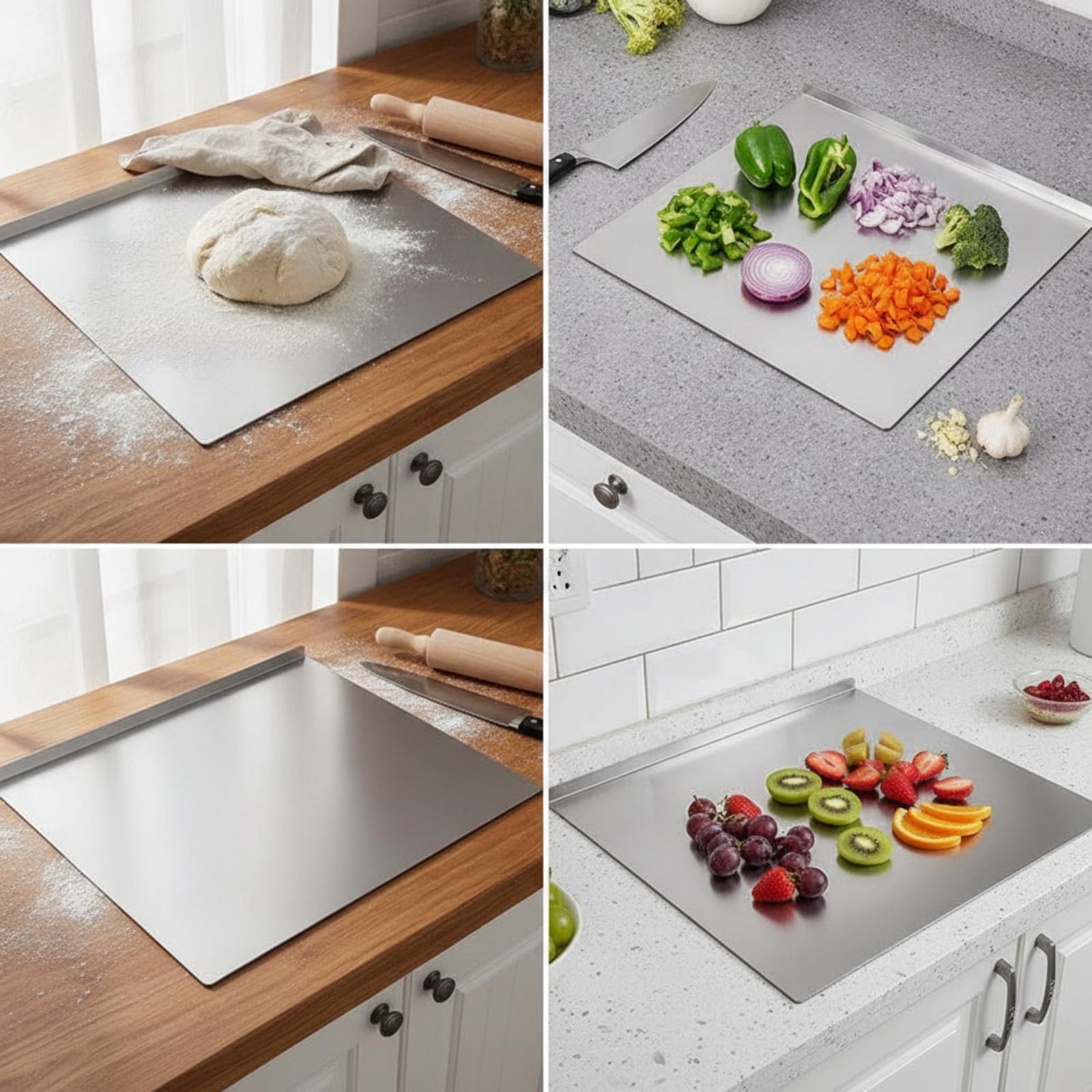 Spianatoia in Acciaio Antibatterico, 40cmx60cm