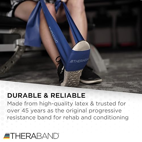 Miniatura 4 de TheraBand, bandas de resistencia profesionales, sin látex, para ejercitación del cuerpo superior e inferior, fisioterapia, pilates para la parte