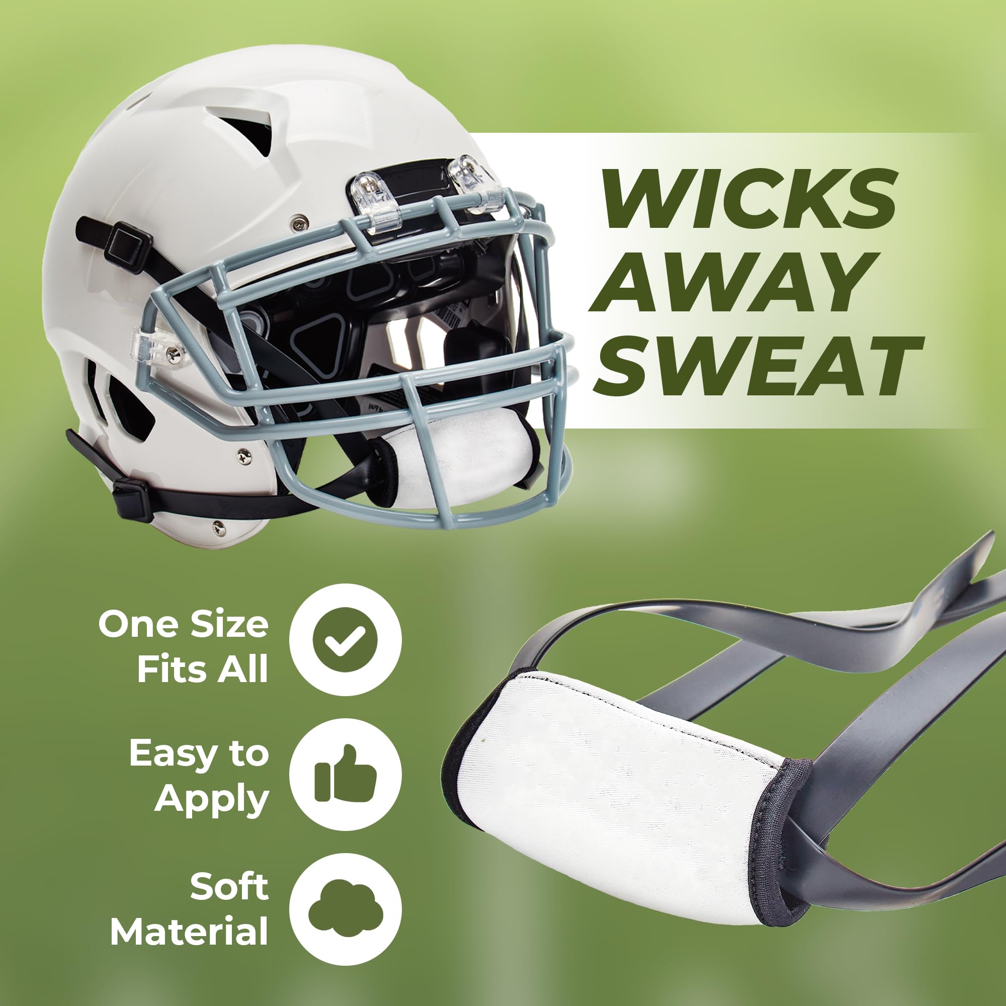 Tourna Unique Sports Football Chin Strap Pads, 2 Pack
