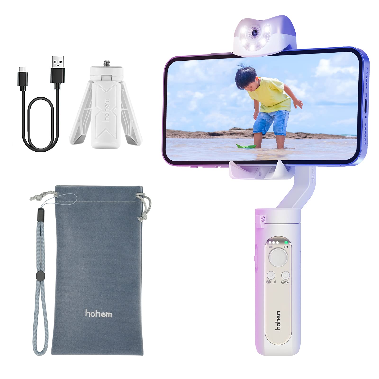 Amazon.co.jp: hohem V2 スマホジンバル 3軸スタビライザー AI