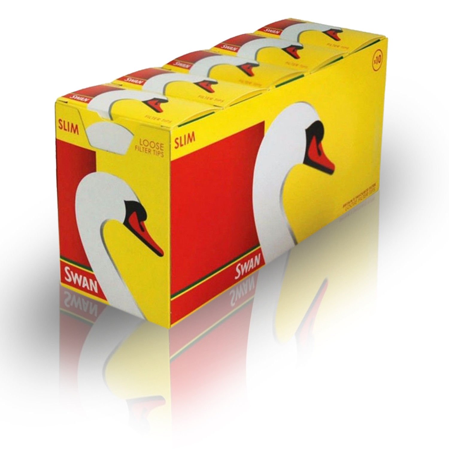 Lot de 10 boîtes complètes Smart Slimline SWAN SLIM pour cigarettes