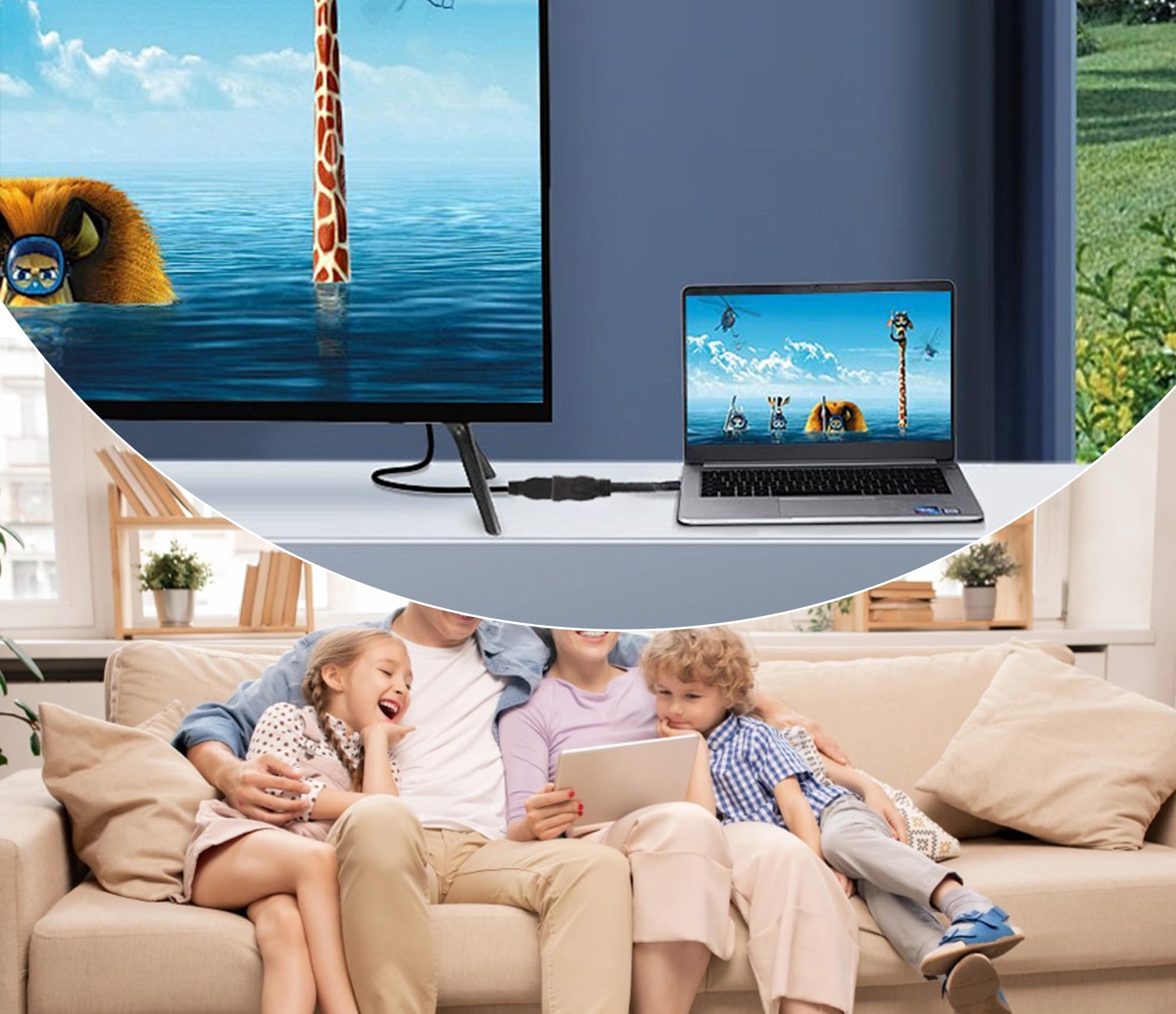 Cavo di prolunga HDMI 8K da femmina a femmina, 3,5 m, ad alta velocità, supporta 8K a 60 Hz, adatto per computer, cavo ad alta definizione per set-top box TV, connettore femmina a femmina