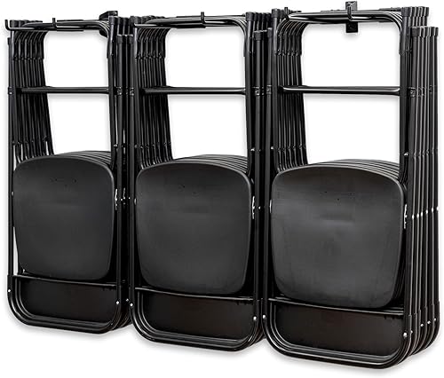 StoreYourBoard Estante de almacenamiento para sillas triple  Estante plegable resistente para la organización del hogar y el garaje, soporta 300