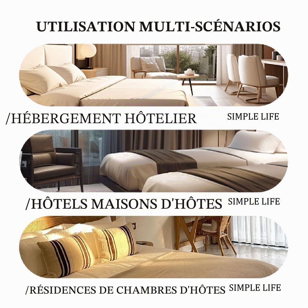 Kiuiom Slippers Hotel,Chausson Invites,SPA Pantoufles,Pantoufles Hôtel en Peluche Pantoufles Intérieur Légères pour Femmes et Hommes pour Hôtels Spa Maison Voyage