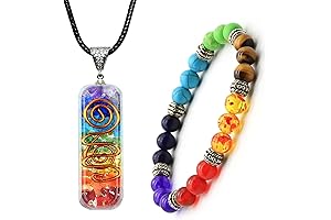 7 Chakra Necklace & Bracelet Set: Energy Protection and Healing