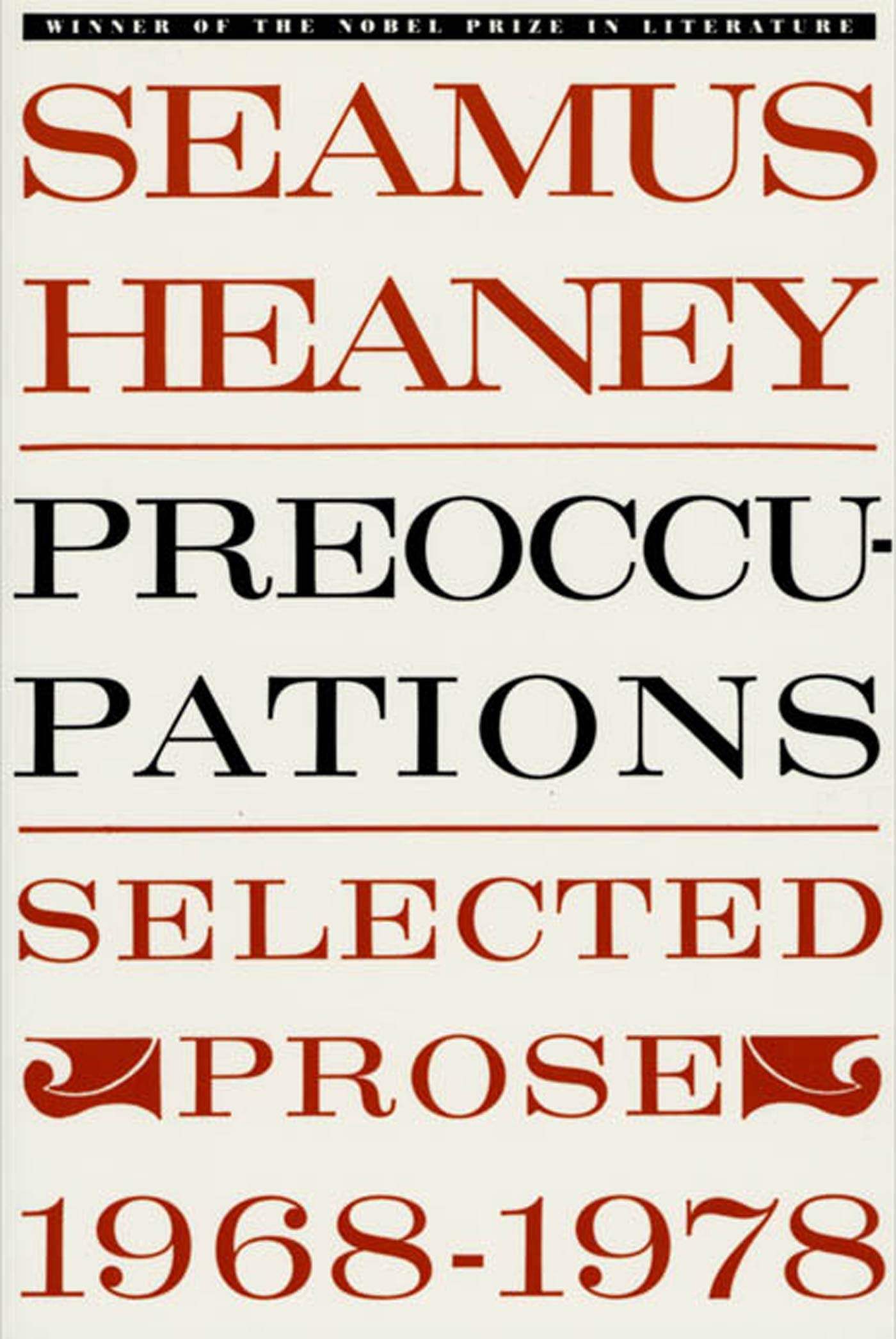 PREOCCUPATIONS PB: Selected Prose, 1968-1978