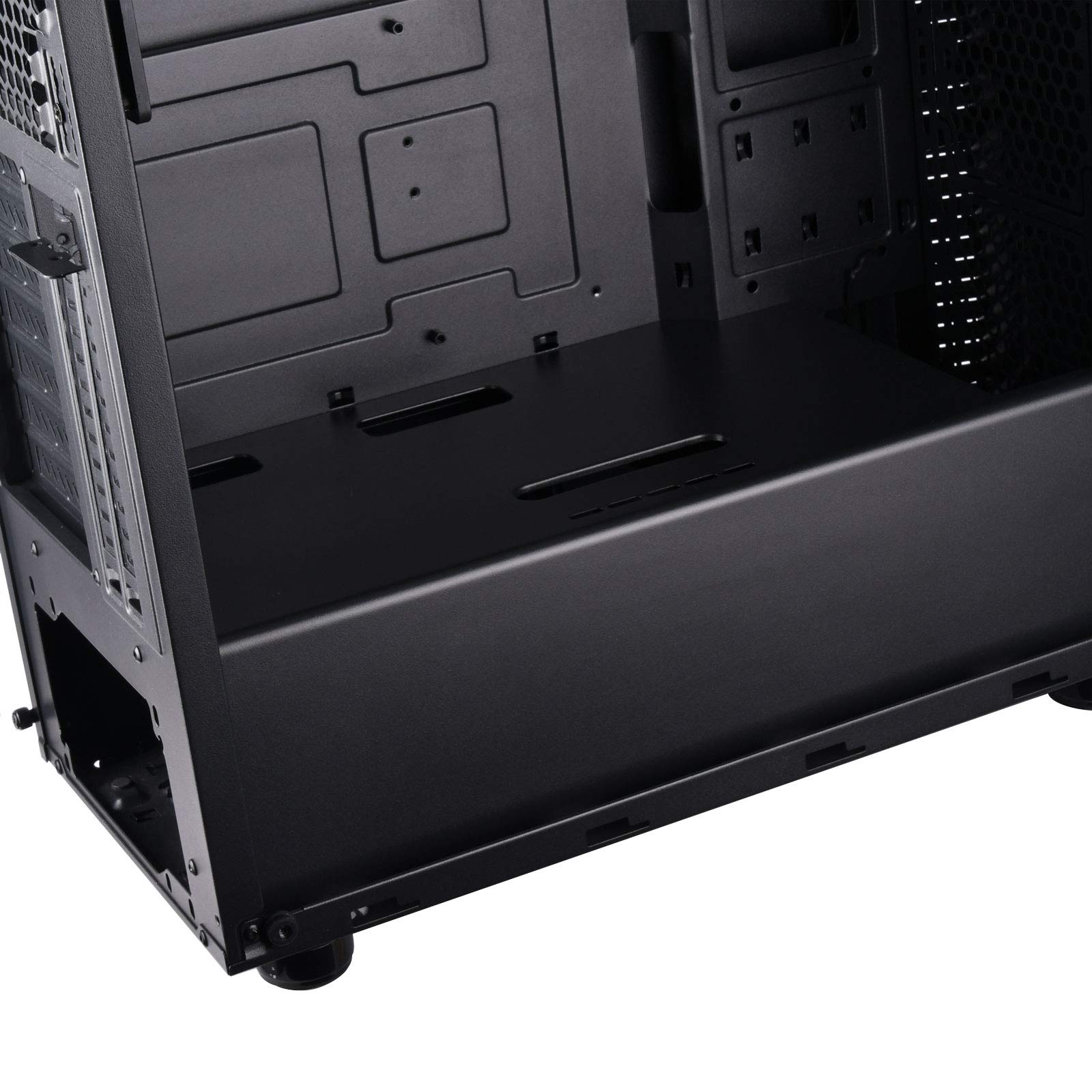 Silverstone SST-PS14B-E - Caja de Torre ATX de Precision, Panel Lateral de Vidrio Templado Ahumado, Negro