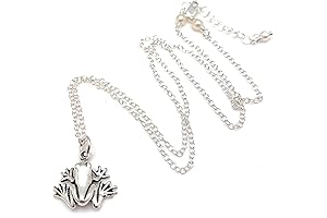 Charming Frog Sterling Silver Charm Necklace