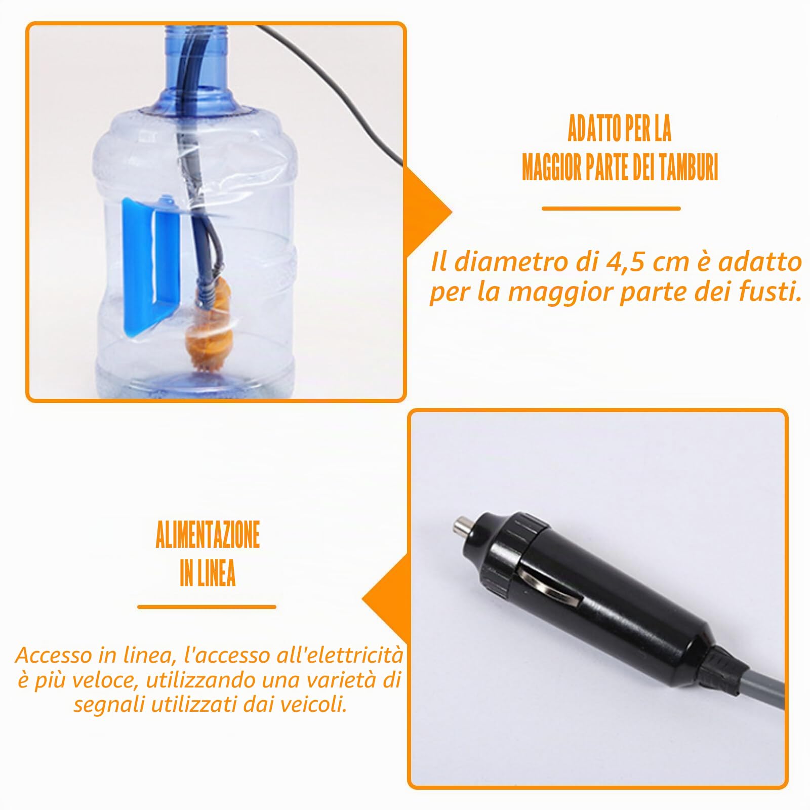 Aicharynic Doccia da campeggio, 12 V, portatile da campeggio con pompa, set doccia mobile con soffione e tubo, doccia da campeggio, tubo flessibile per campeggio, viaggi, giardino, pulizia animali