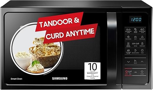 Samsung 28L, Convection Microwave Oven with Curd Making(MC28A5013AK/TL, Black, 10 Yr warranty)