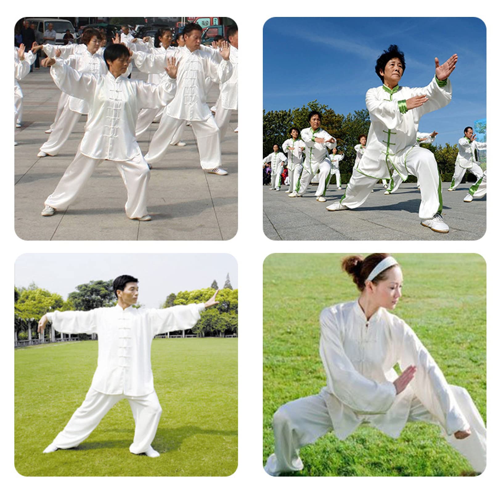 ZKHD Scarpe Tai Chi per Arti Marziali Scarpe Kung Fu Traspiranti Unisex Scarpe da Ginnastica con Suola in Gomma per Adulti e Bambini,White-EU37