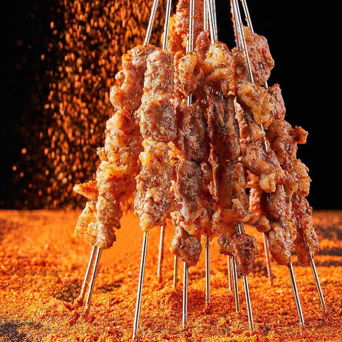20 Pezzi spiedini acciaio, Spiedini in Acciaio 20cm, spiedini barbecue, Spiedini Barbecue Stuzzicadenti Lunghi In Metallo, Stuzzicadenti Barbecue Lunghi, per Panettone, Falò, Spuntini e Verdure