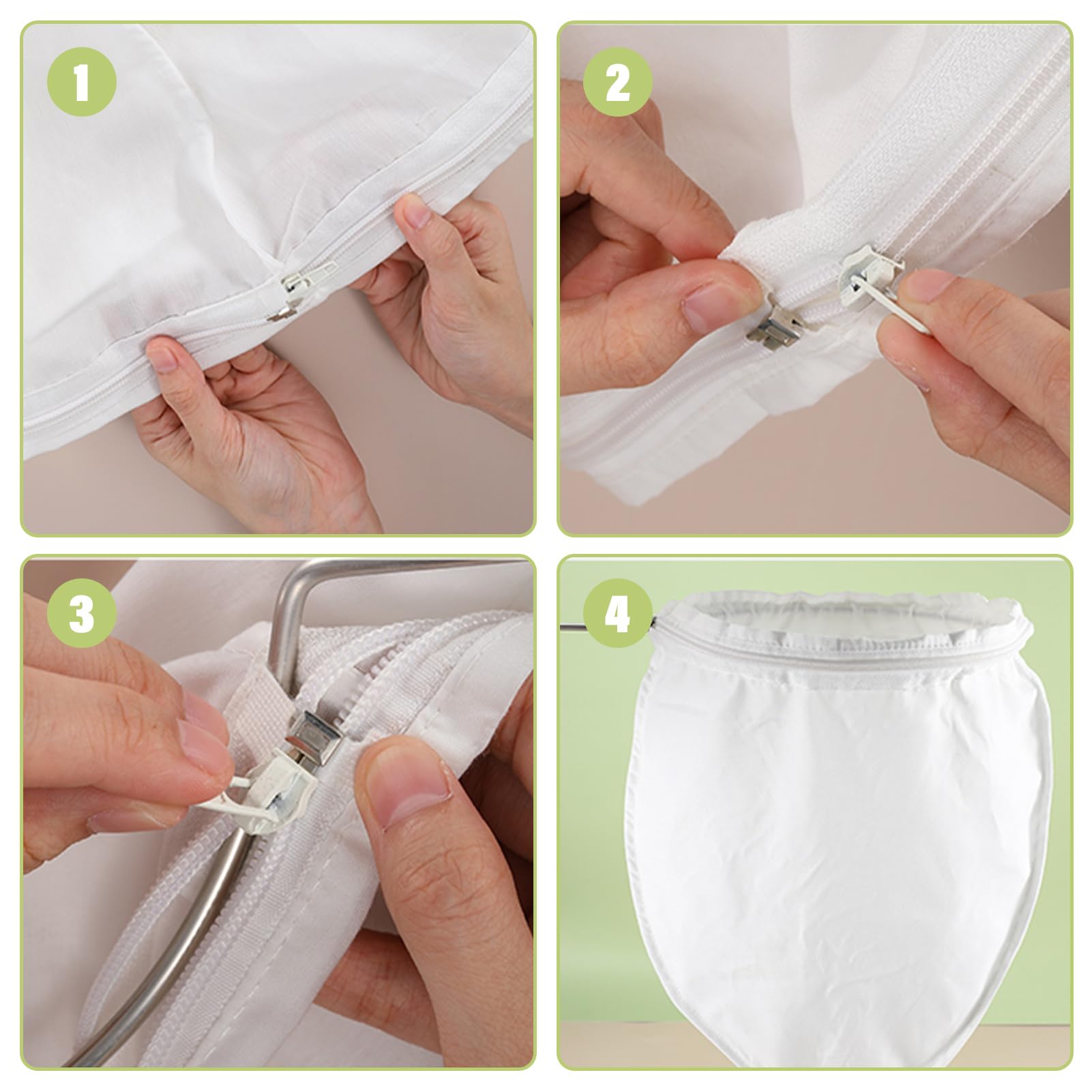 Setaccio Filtro Alimentare - 2 Pezzi Riutilizzabili, Per Latte Di Noci, Succhi, Vino, 14 E 20 Cm - Foto 2