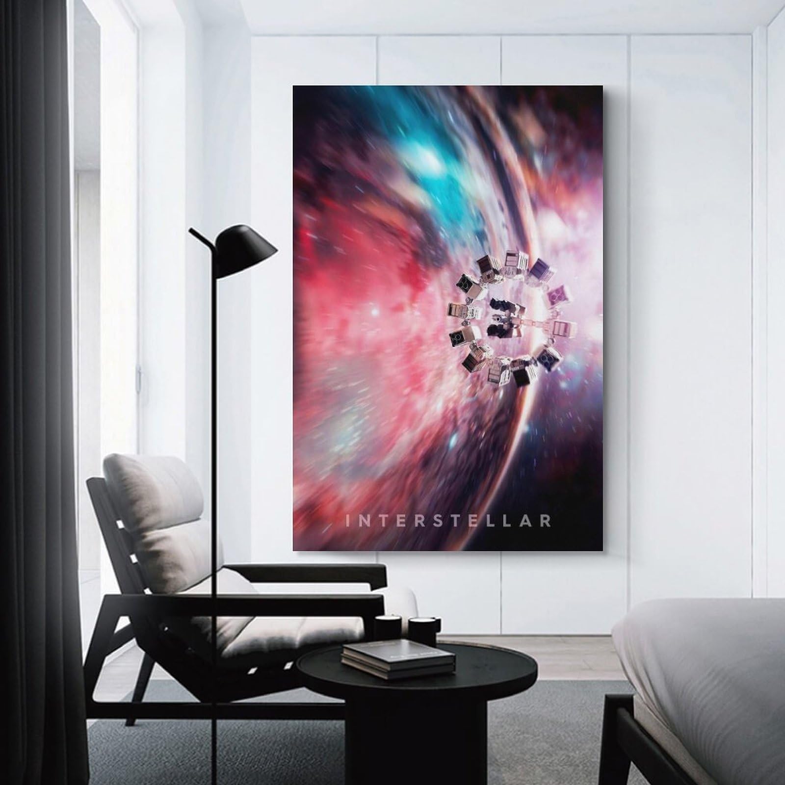 Junmoney Canvas Art Print Interstellar Movie, 16x24inch(40x60cm), for Gallery Wall Decor And Room Displays, Wall Decor Suited to Curated Displays