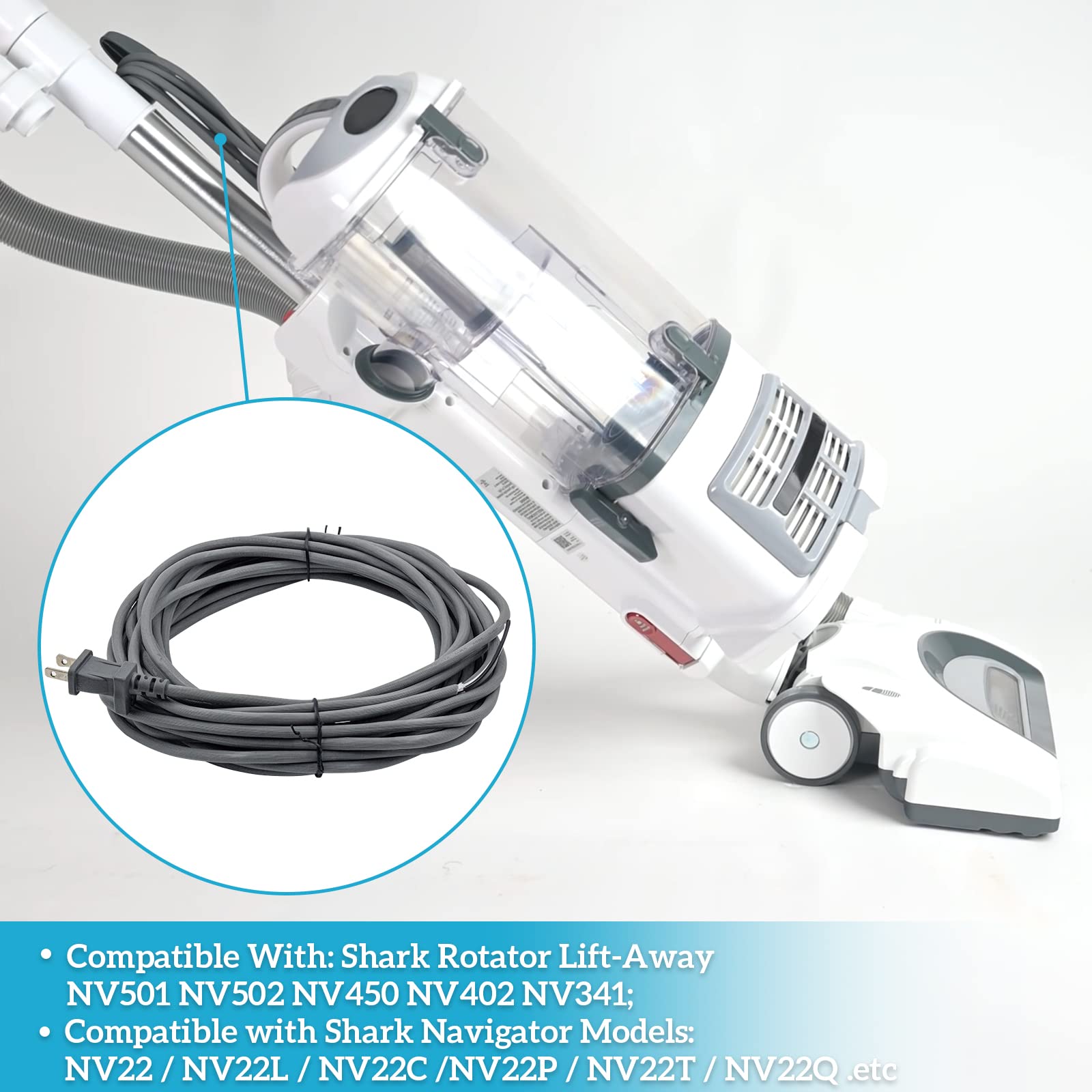 Shark Navigator NV356E power cord and outlet inspection