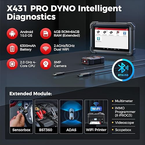 Miniatura 5 de LAUNCH X431 Pro Dyno 2025 Herramienta de escaneo de diagnóstico todo en uno para todos los automóviles, codificación ECU Control bidireccional 38+