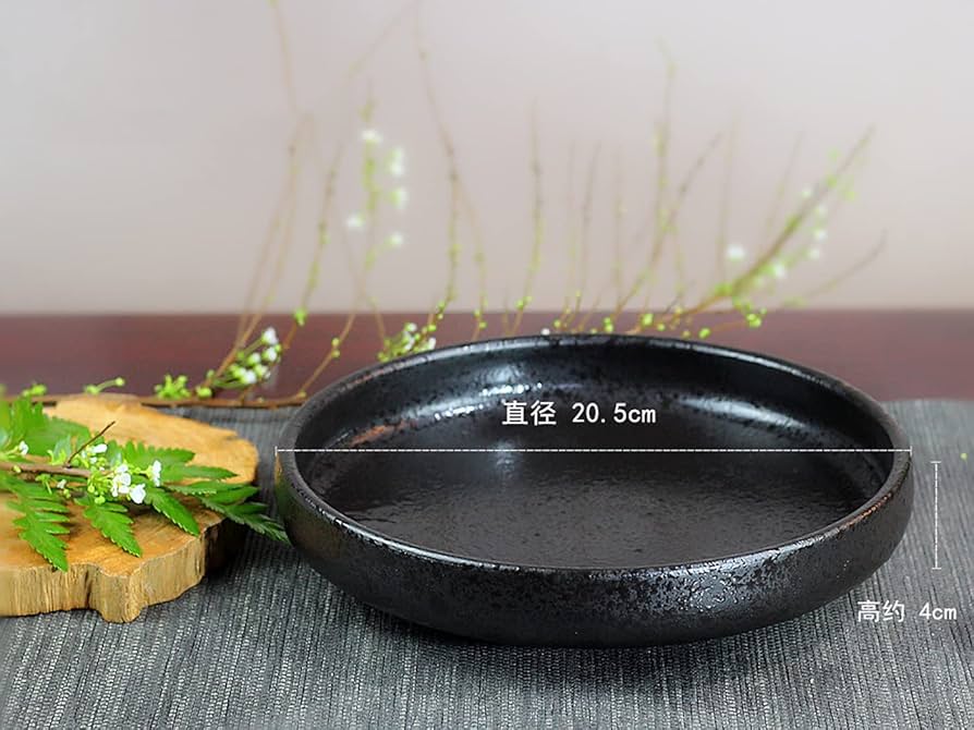 信楽焼楕円形花器水盤黒 Amazon.co.jp: 水盤 生花用の花器 陶器 セラミックス ブラック