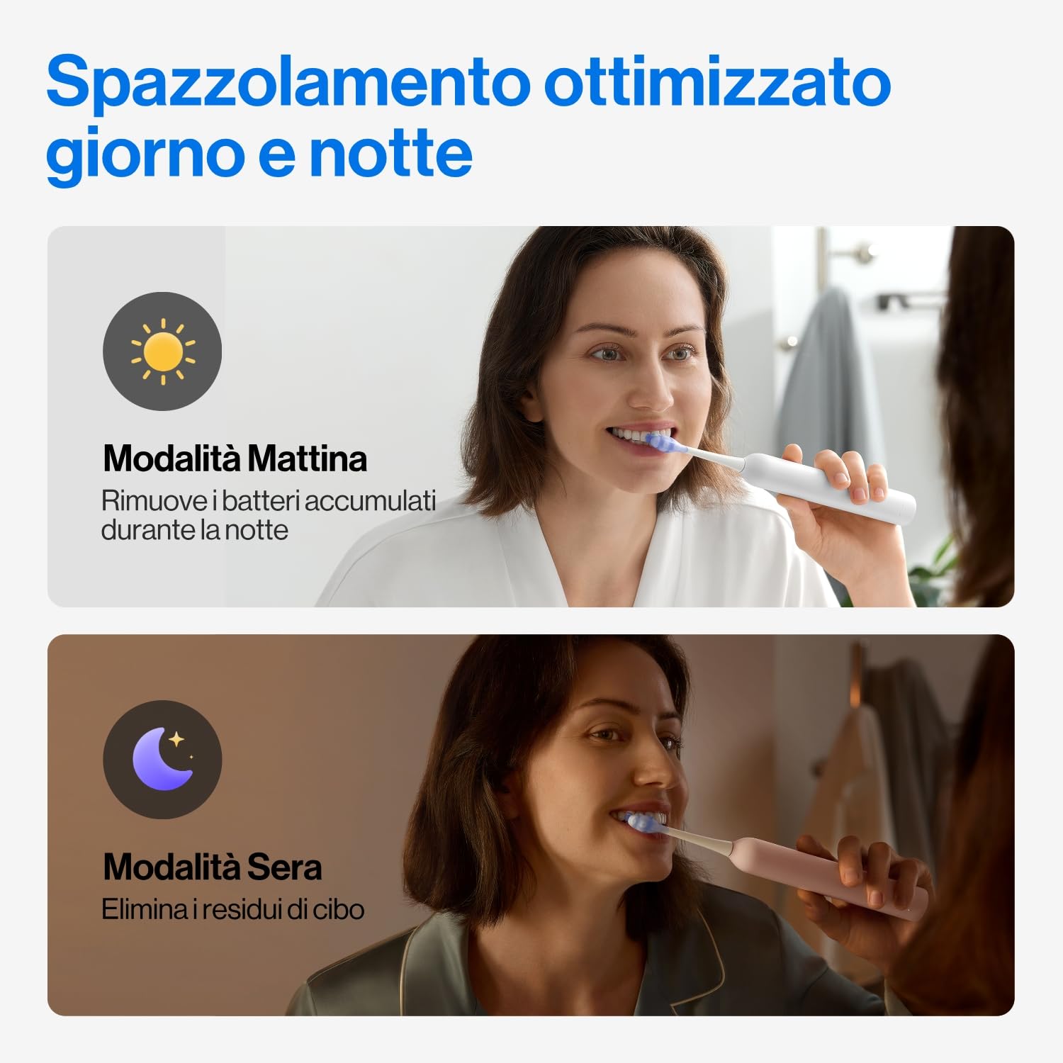 usmile Y20PRO Spazzolino Elettrico, Spazzolino Intelligente Alimentato da IA con Modalità Automatica AM/PM, 4 Modalità di Spazzolatura, Batteria da 90 Giorni, Controllo App, Mappa 3D in Tempo Reale, 2