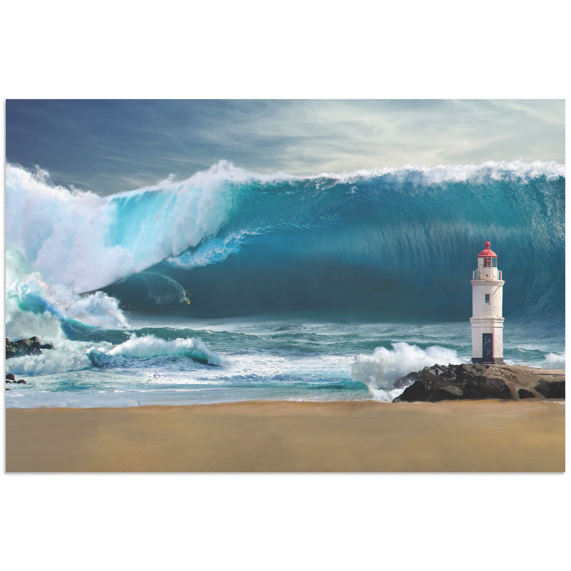 Tsunami Poster - Wall Art - Large 24x16 inch