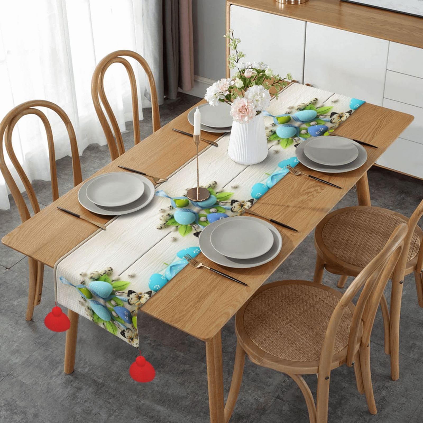Chemin de table macramé lavable pour sublimer une table vide sans effort