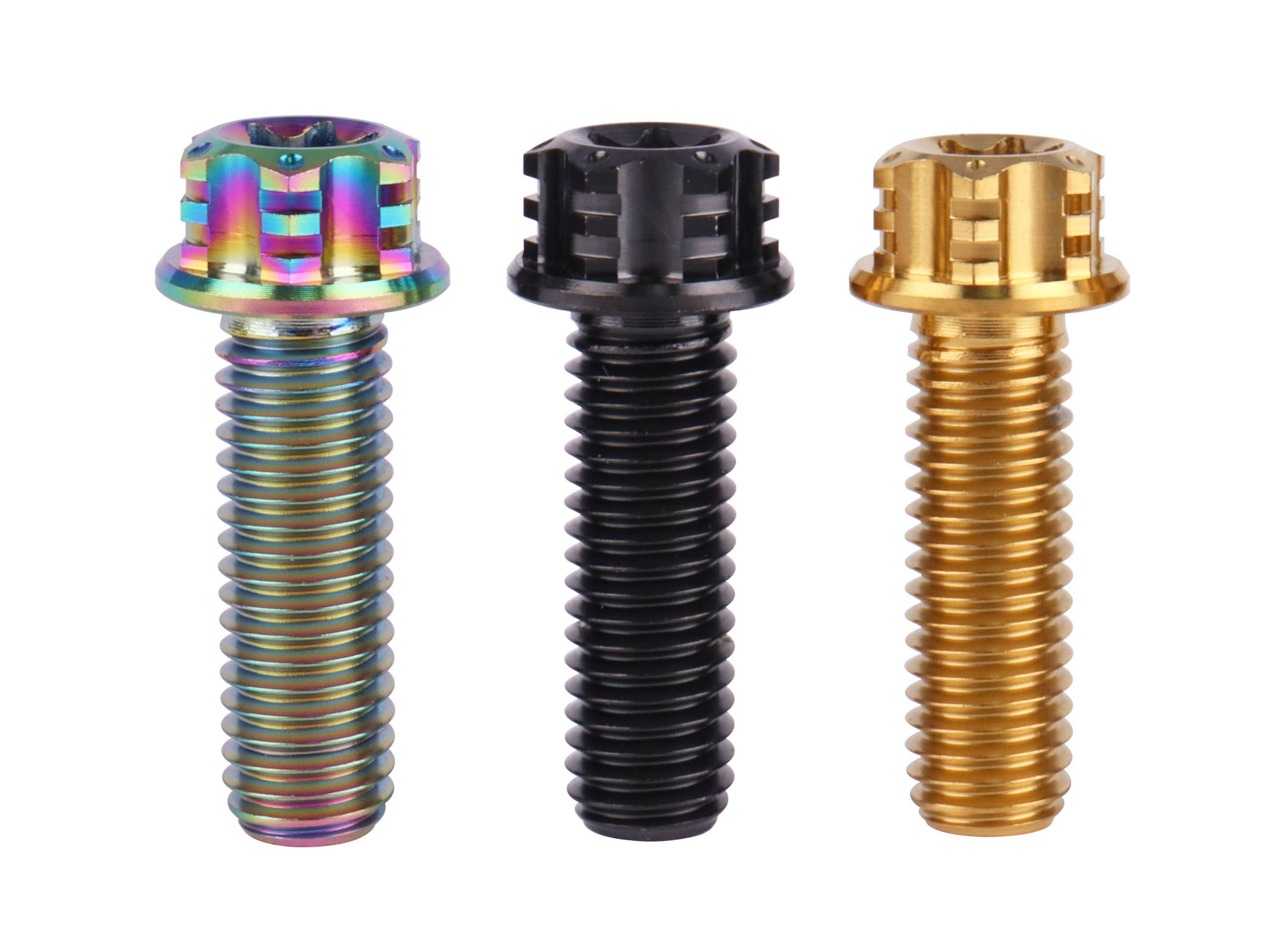 Image of 4Pcs Titanium Bolt Flange Torx Head M8 M10 x 20 25 30mm Screw Bolt for Motorcycle Car Modifications (Black, M8x25mm)