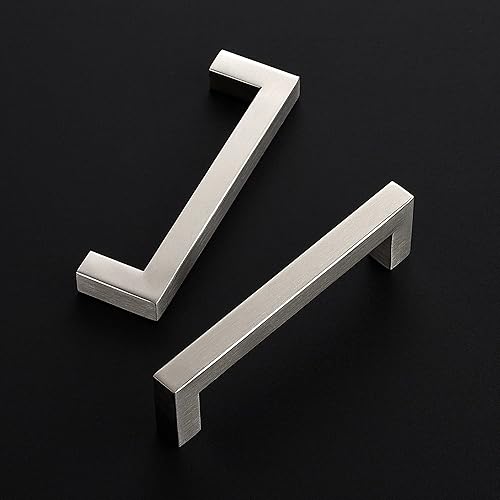 Miniatura 2 de Ravinte Paquete de 32 manijas cuadradas de gabinete de cocina de 4-12 pulgadas, tiradores de níquel satinado, tiradores de cajón de níquel