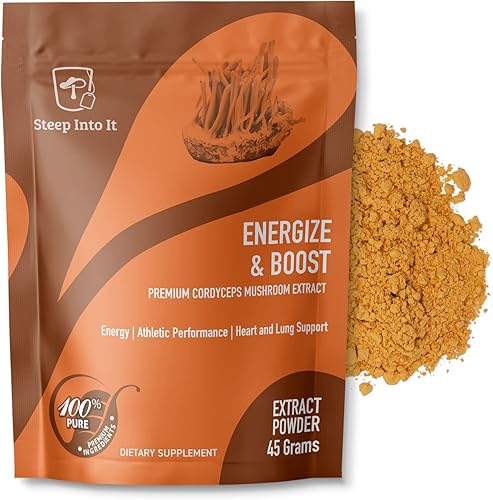 Suplemento orgánico en polvo de hongos Cordyceps - Extracto de Cordyceps para aumentar la energía, la resistencia y la resistencia (1.59 oz, 30 disponible en Yaxa Costa Rica