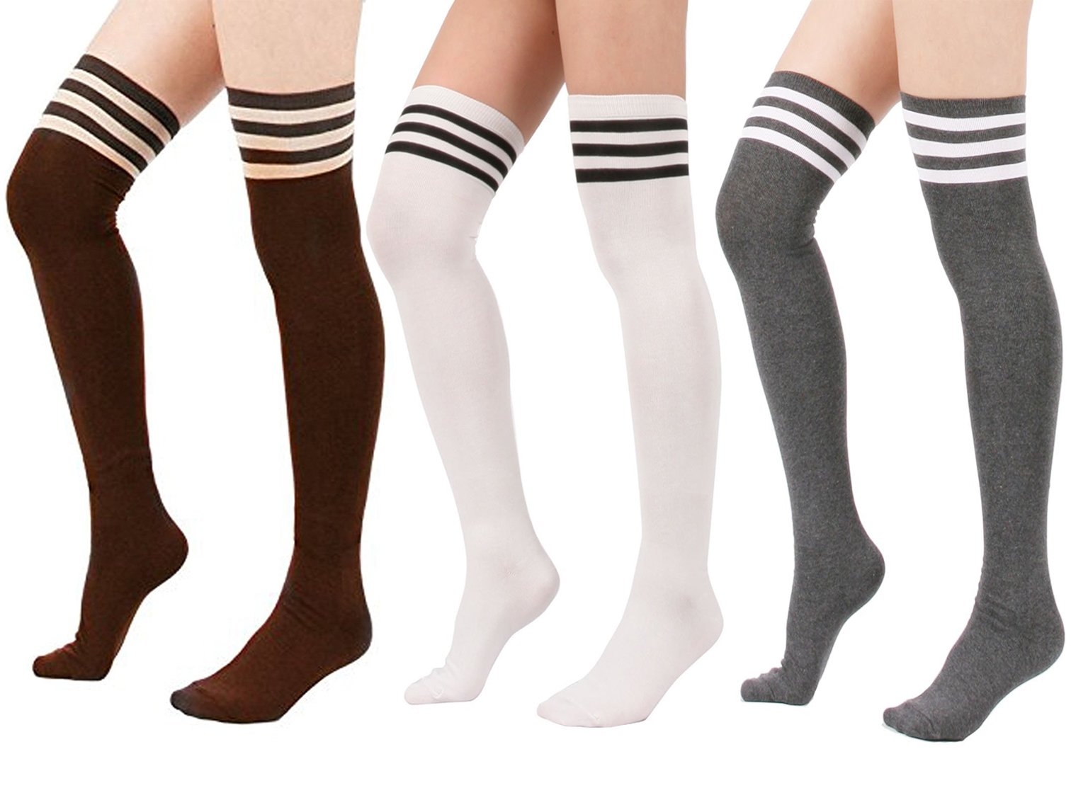 Kiiwah 2 Paia Calzini Lunghi Donna per Natale, Calze Al